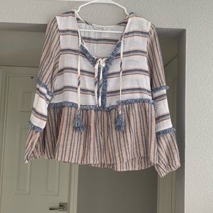 Boho top with double ties